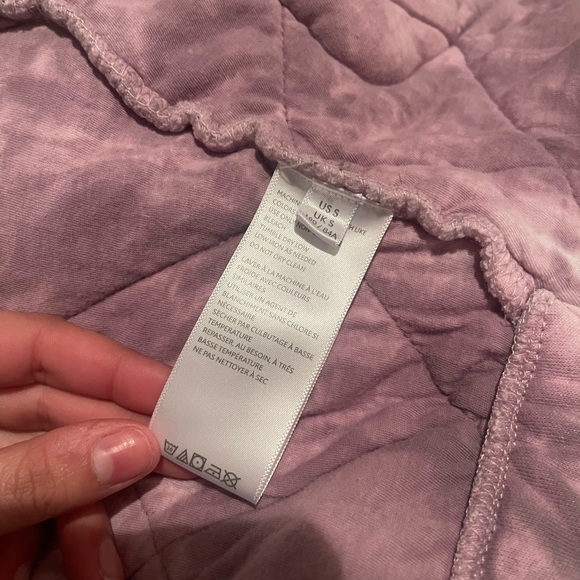 UO Freja Quilted Hooded Zip Up Jacket Purple Small - Picture 7 of 8